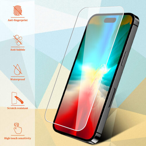 (2 Pack) Tempered Glass Screen Protector for iPhone 15 Plus / 16 Plus