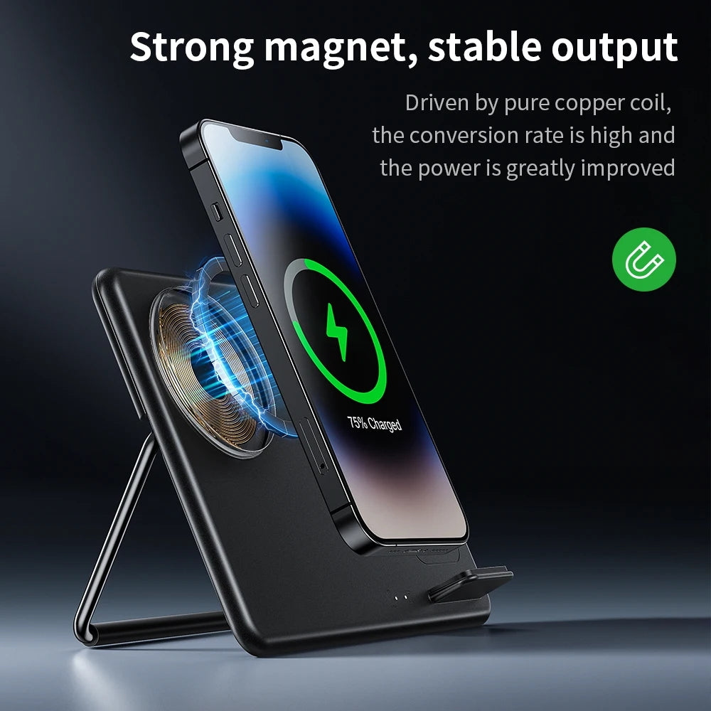 3 in 1 MagSafe Magnetic Wireless Charger Folding Dock Stand Station