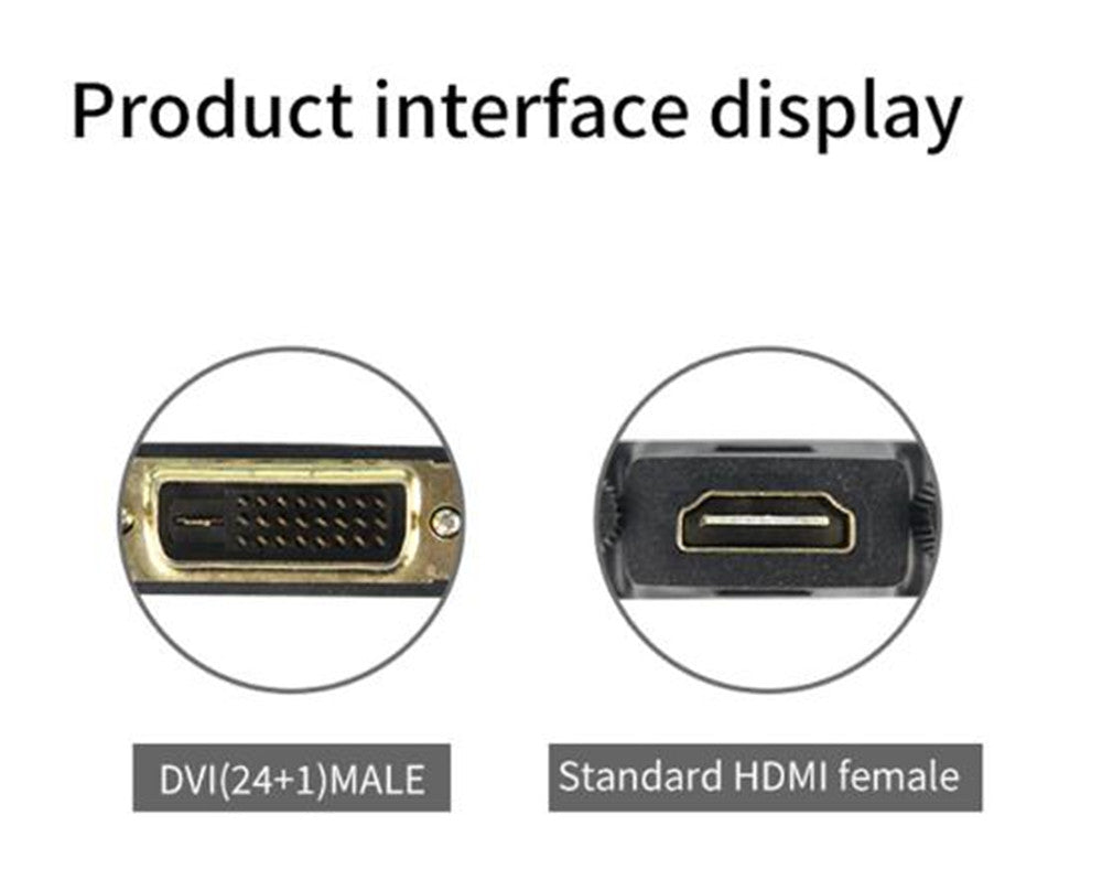 DVI-D Male to HDMI Female Adapter Converter