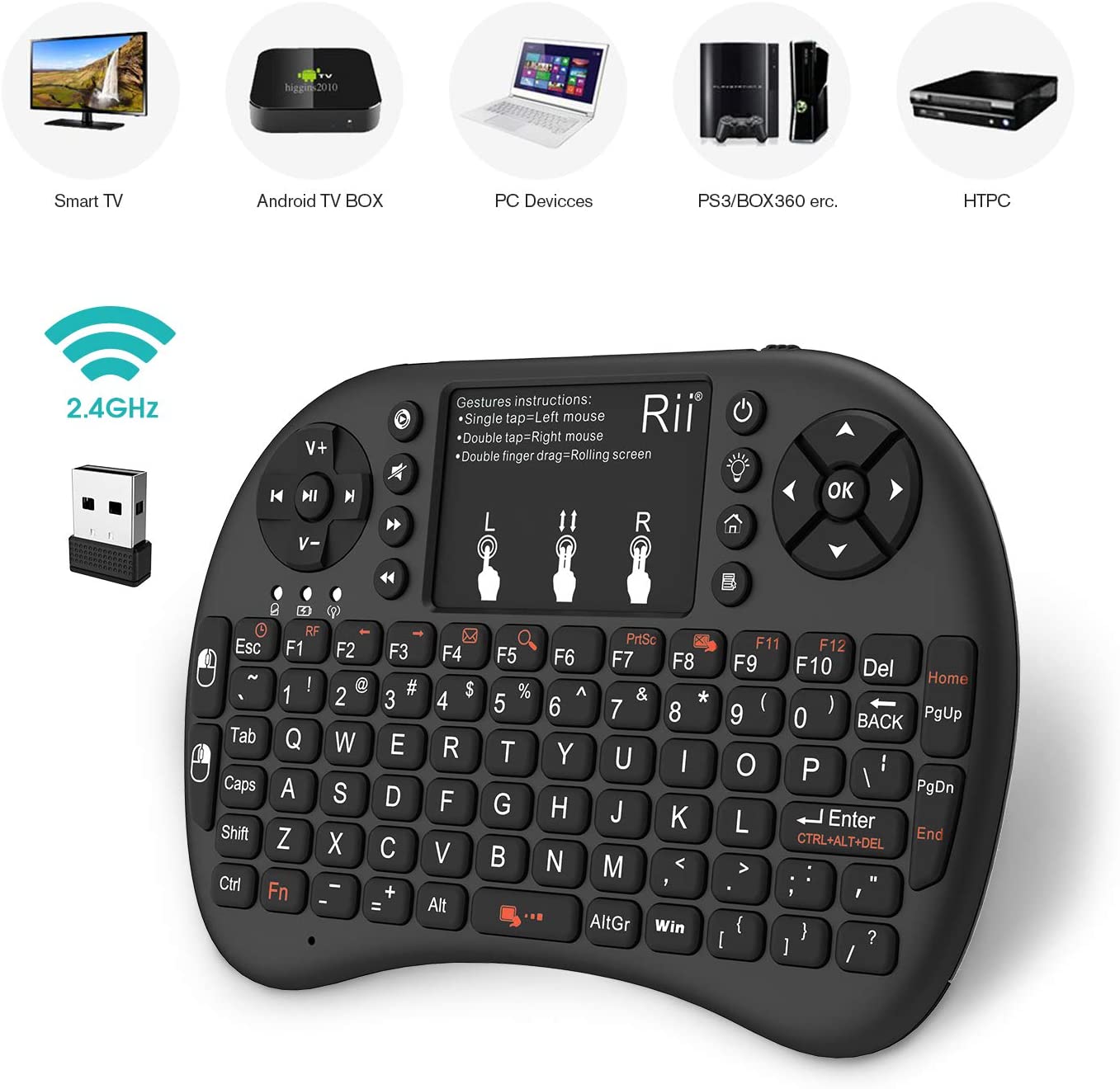 Mini Portable Wireless Backlit Keyboard with Touchpad