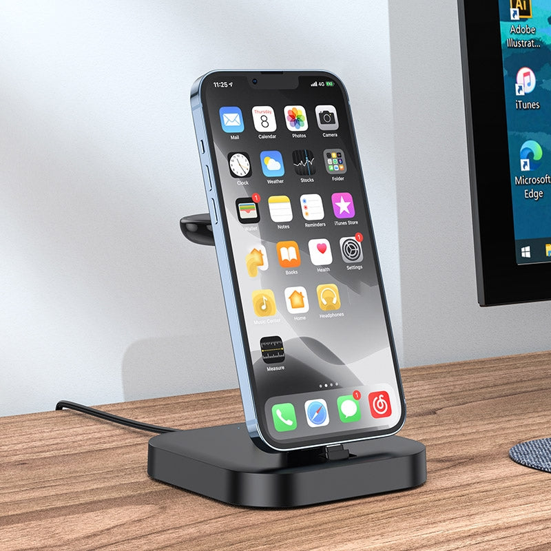 3 in 1 Magnetic Wireless Charger Stand Dock Station