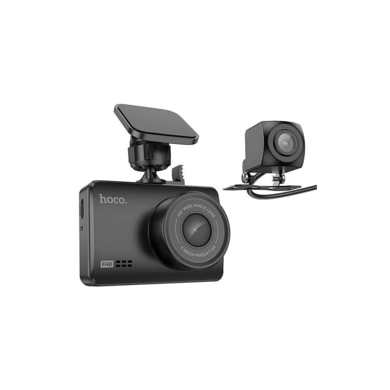 Dual Channel Front & Rear Driving Recorder Car Dash Camera With HD Display