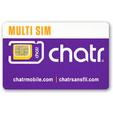 Carte SIM multi-sim prépayée Chatr Mobile CANADA 4G LTE