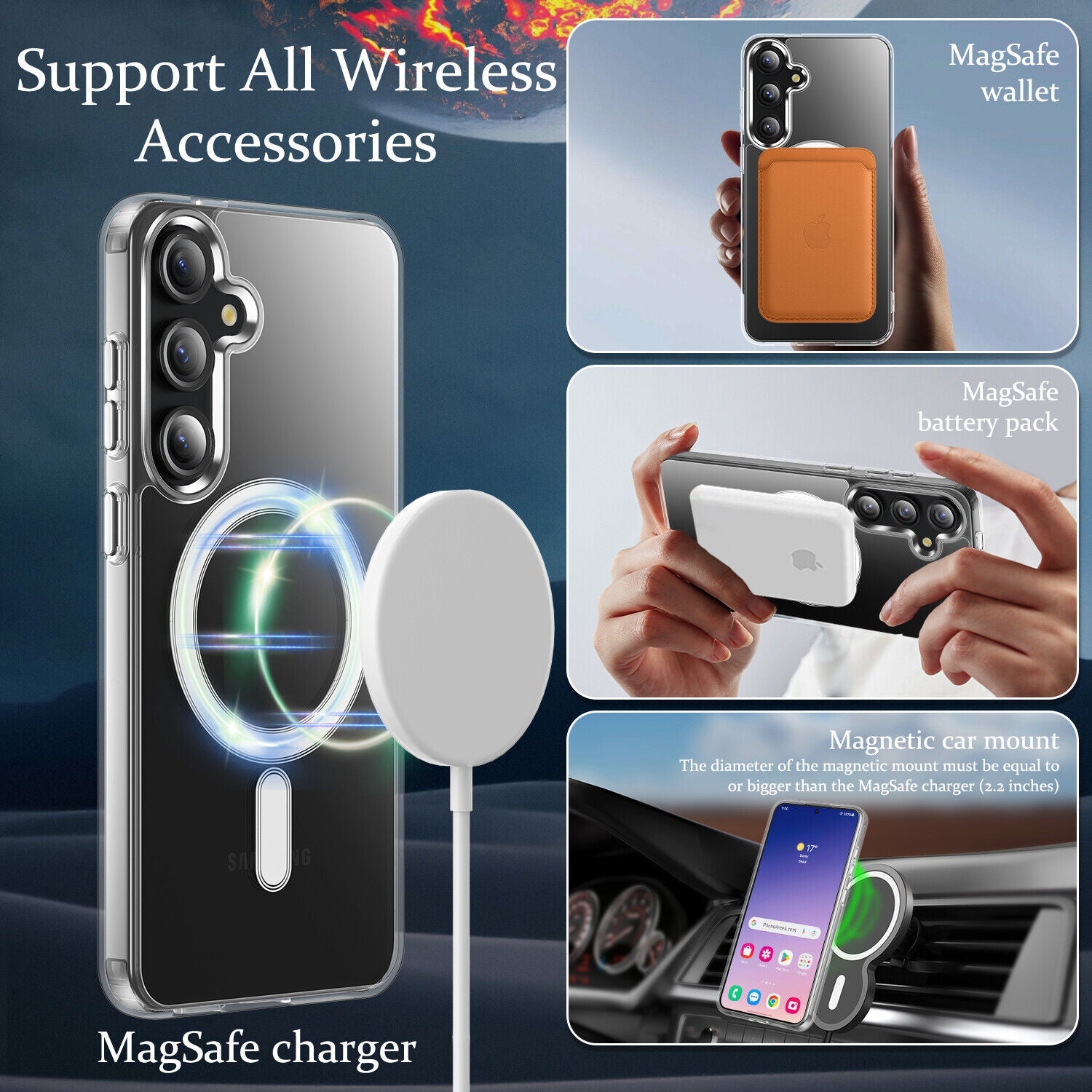 Magnetic MagSafe Case for Samsung Galaxy S24 Plus / S25 Plus