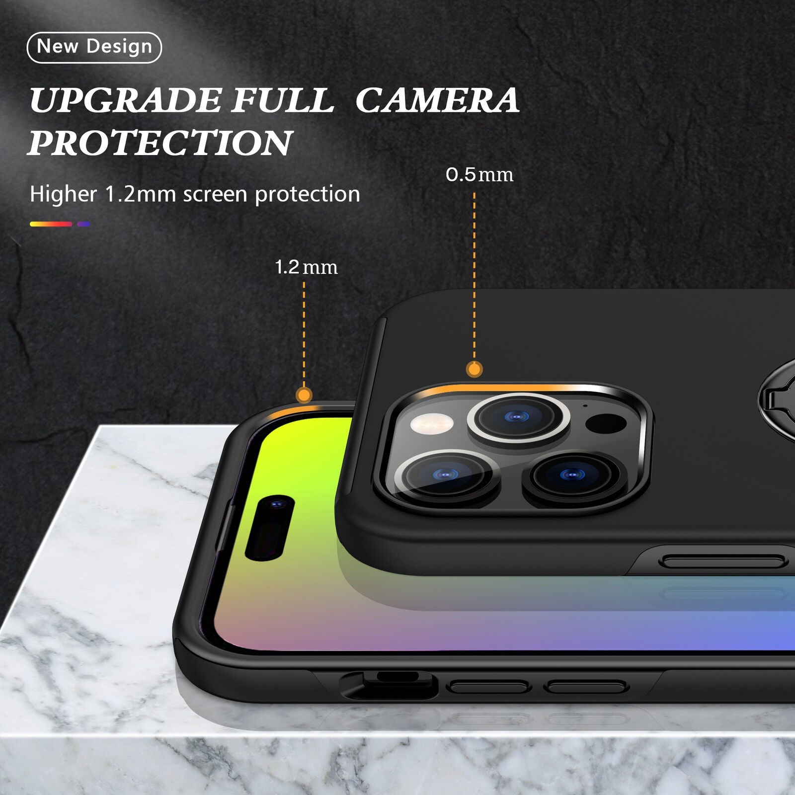 Hybrid Magnetic Invisible Ring Case for iPhone 13 Pro