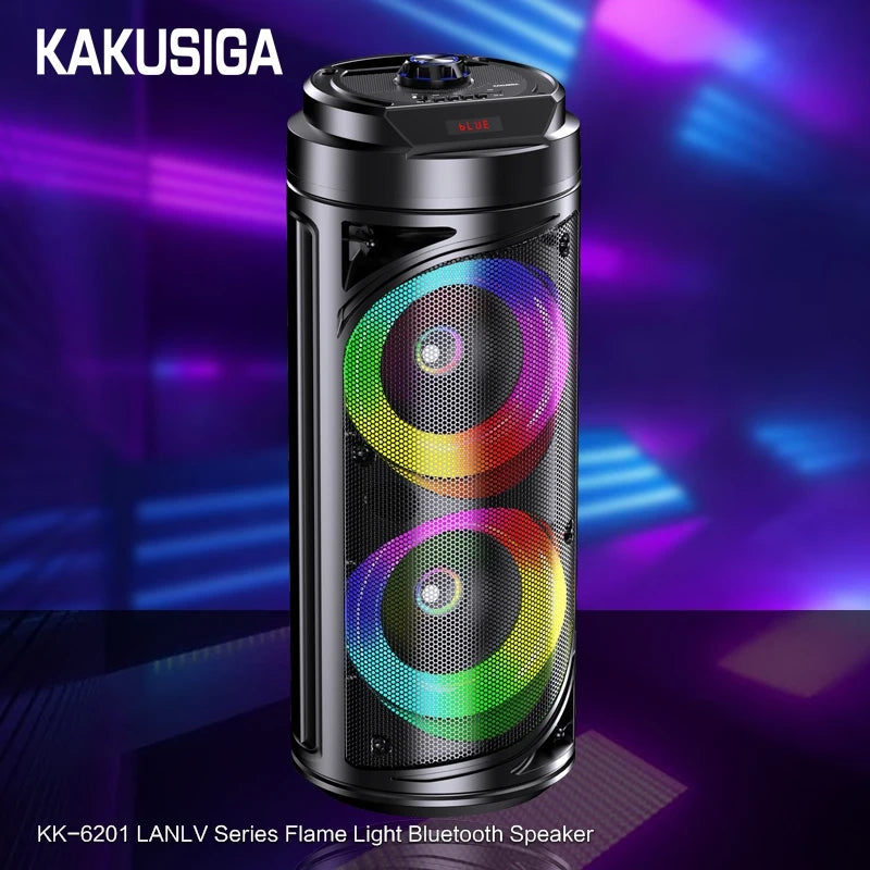 Colorful Luminous LED Indoor Outdoor Party Wireless Bluetooth Stereo Speaker with Remote & Karaoke Microphone