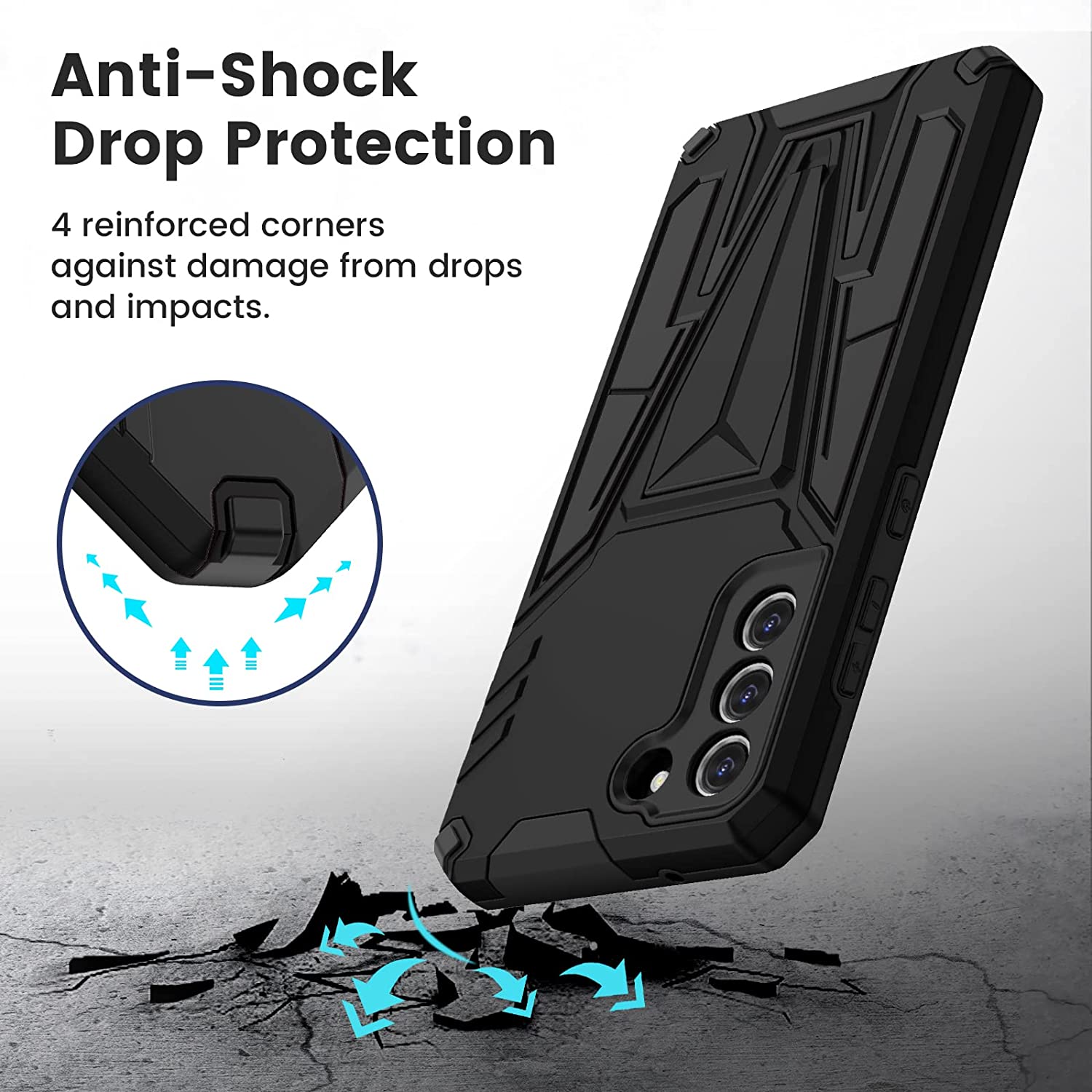 Rugged Kickstand Case for Samsung Galaxy S22 Plus