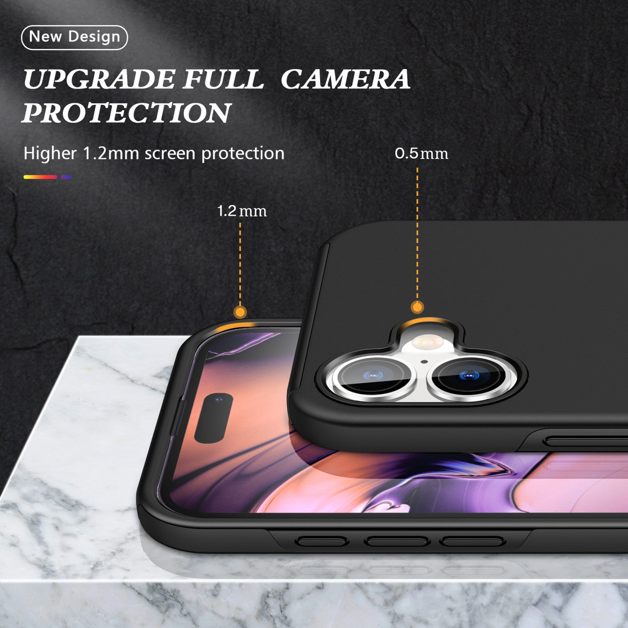 Hybrid Magnetic Invisible Ring Case for iPhone 16