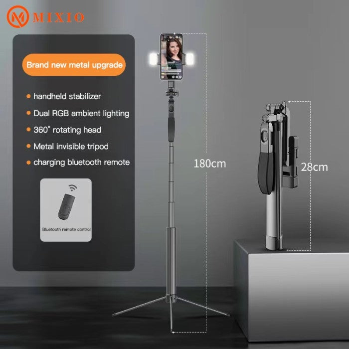 Wireless Bluetooth Extendable Tripod Selfie Stick Phone Holder Stand & Remote Control