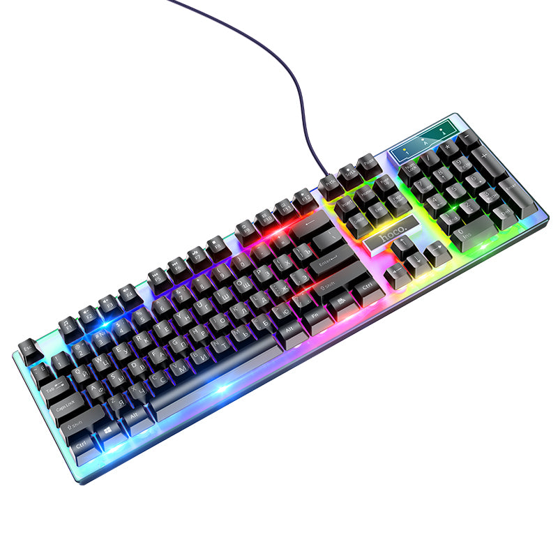 Ensemble combiné clavier et souris de jeu mécanique lumineux LED USB filaire