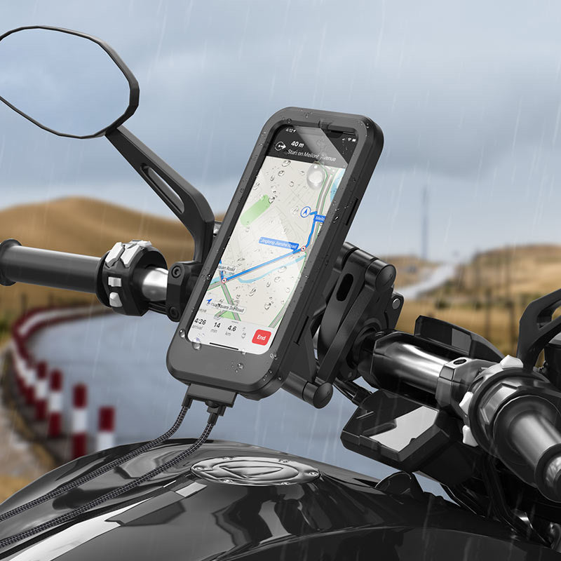 Support de téléphone portable réglable et étanche, pour moto, vélo, poussette