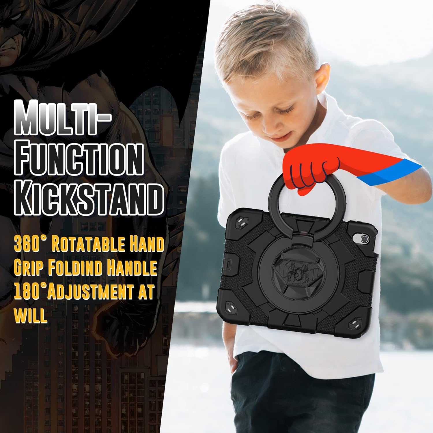 Rugged Defender Ring Kids Case with Strap for iPad 10 (10th Gen.) 10.9