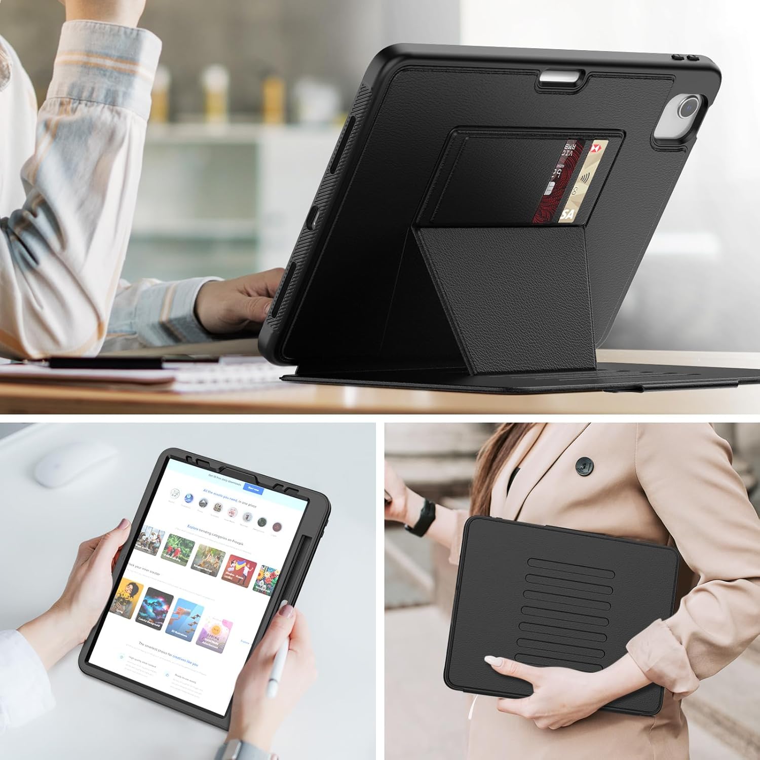 Leather Smart Cover Rugged Case for Apple iPad Pro 11