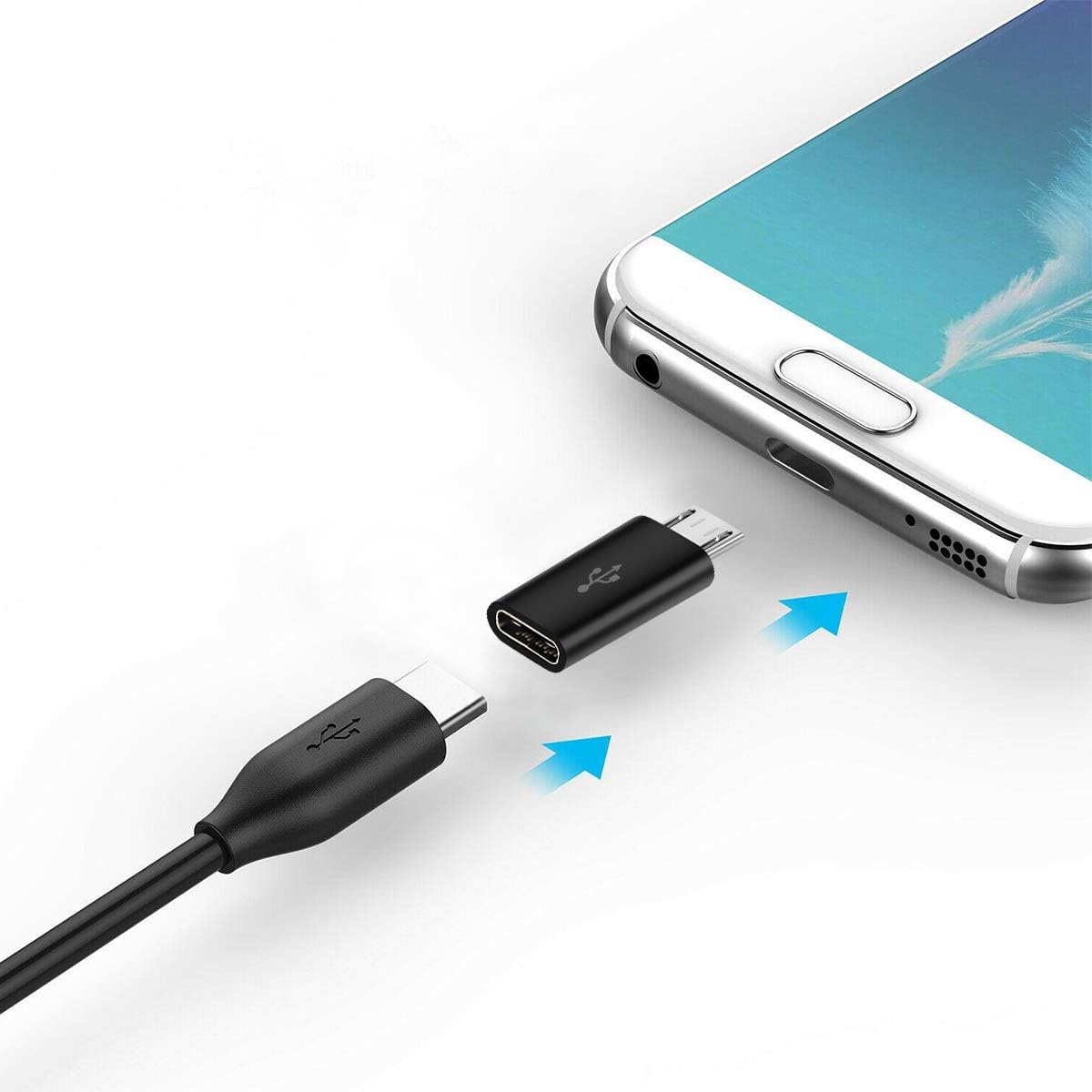 (Paquet de 2) Connecteur adaptateur Lightning femelle vers micro USB mâle