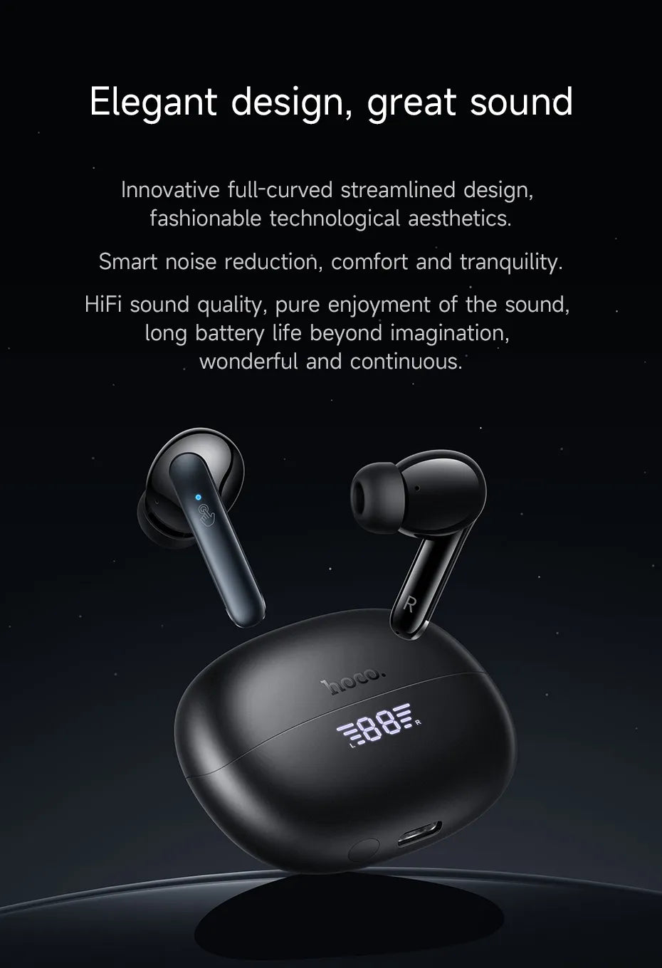 TWS True Wireless Stereo In-Ear Earbuds Bluetooth Headsets & Dual Mic with Charging Case