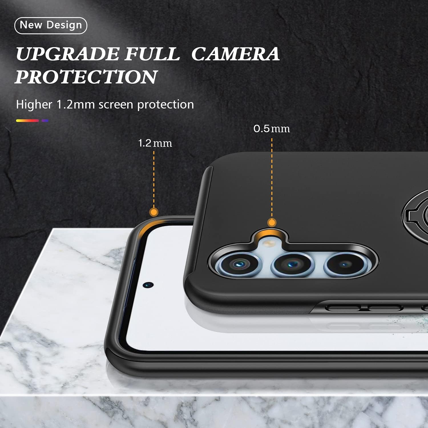 Hybrid Magnetic Invisible Ring Case for Samsung Galaxy A14 5G