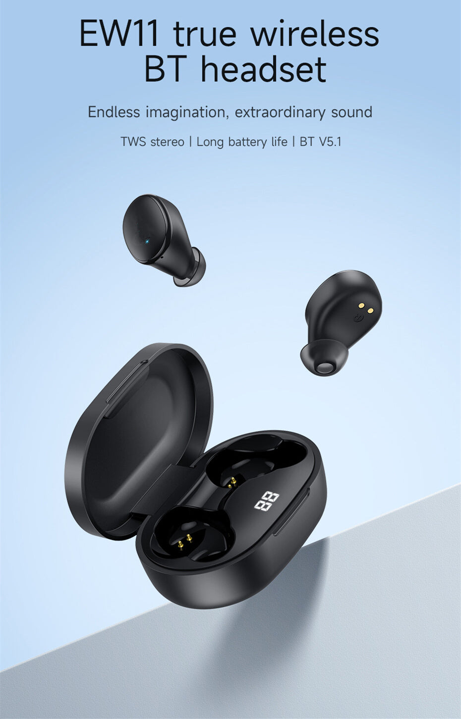 Mini TWS True Wireless Stereo Earbuds Bluetooth Headsets with Charging Case