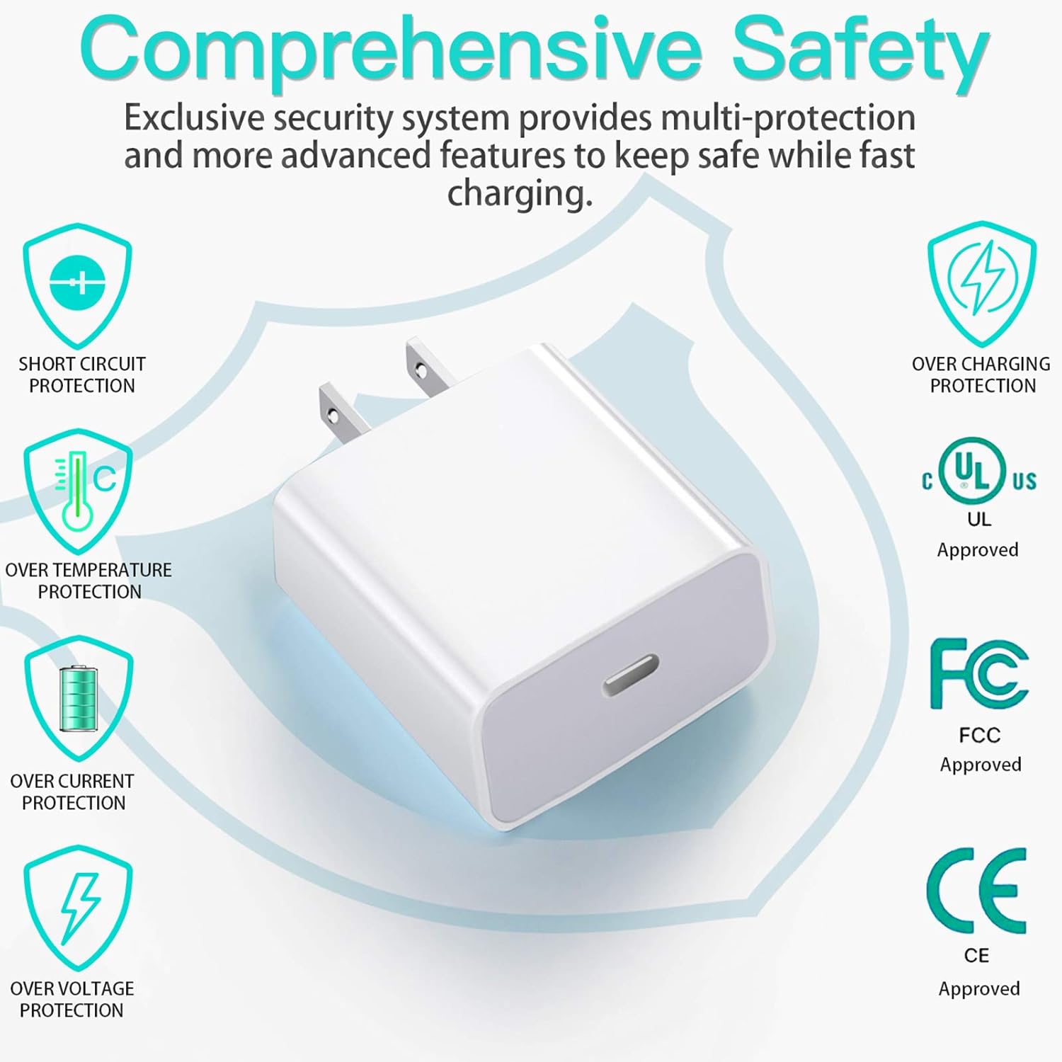 (35 W) Adaptateur secteur à charge rapide USB-C Chargeur mural et câble USB-C vers Lightning/USB-C