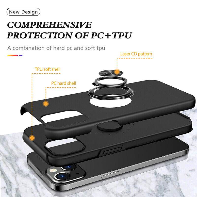 Hybrid Magnetic Invisible Ring Case for iPhone 13 Mini