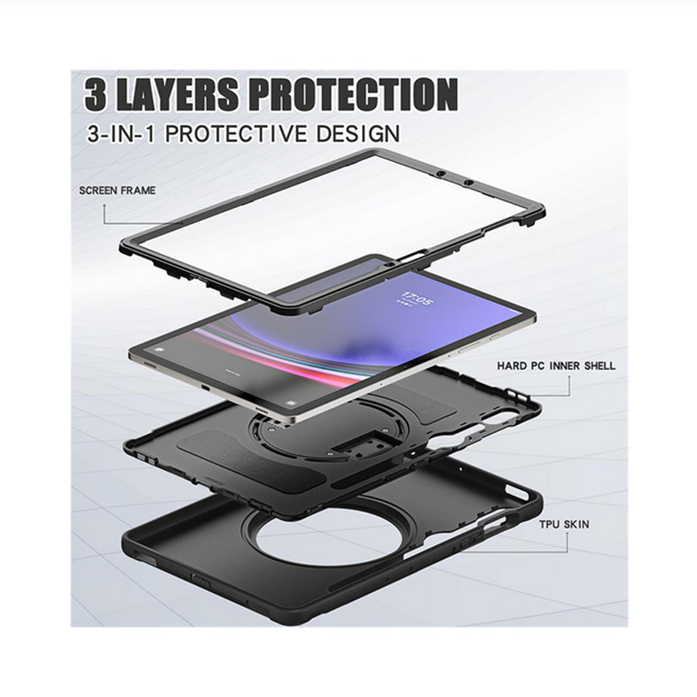 Rugged Defender Kickstand Case for Samsung Tab S8 Ultra / S9 Ultra / S10 Ultra 14.6