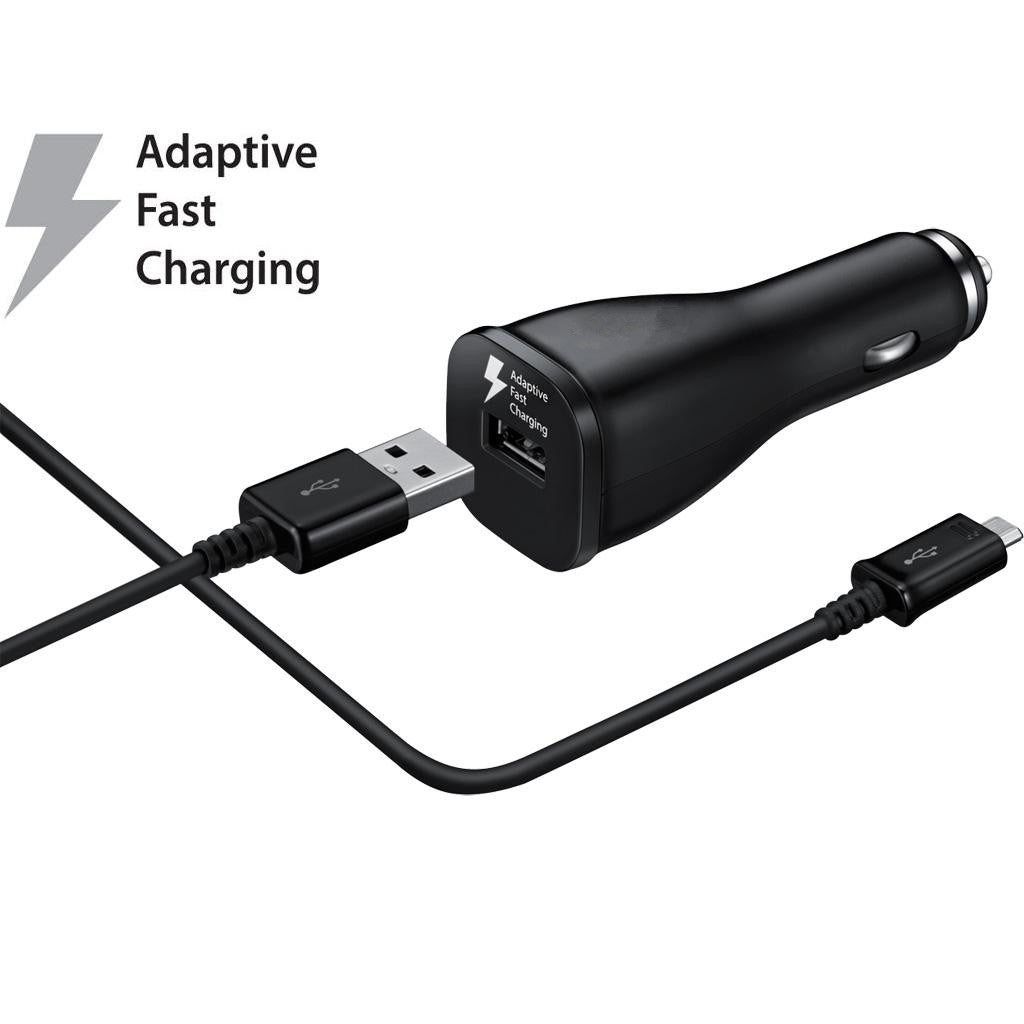 Chargeur de voiture à charge rapide Samsung 15 W et câble micro USB (1 m)