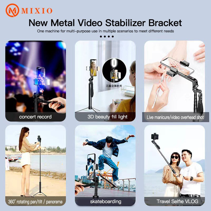 Wireless Bluetooth Extendable Tripod Selfie Stick Phone Holder Stand & Remote Control