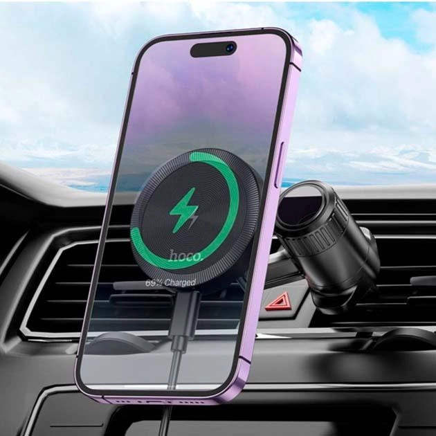 Magnetic Magsafe Wireless Charger Air Vent Outlet Mount Car Cell Phone Holder