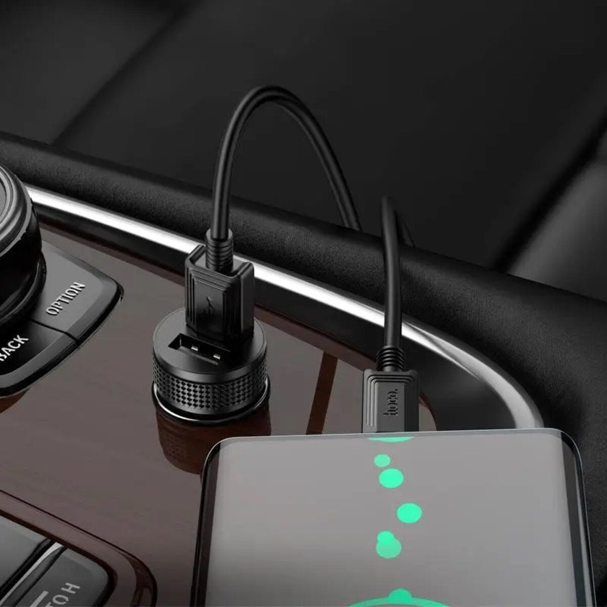 Adaptateur de chargeur de voiture à charge rapide à deux ports USB-A