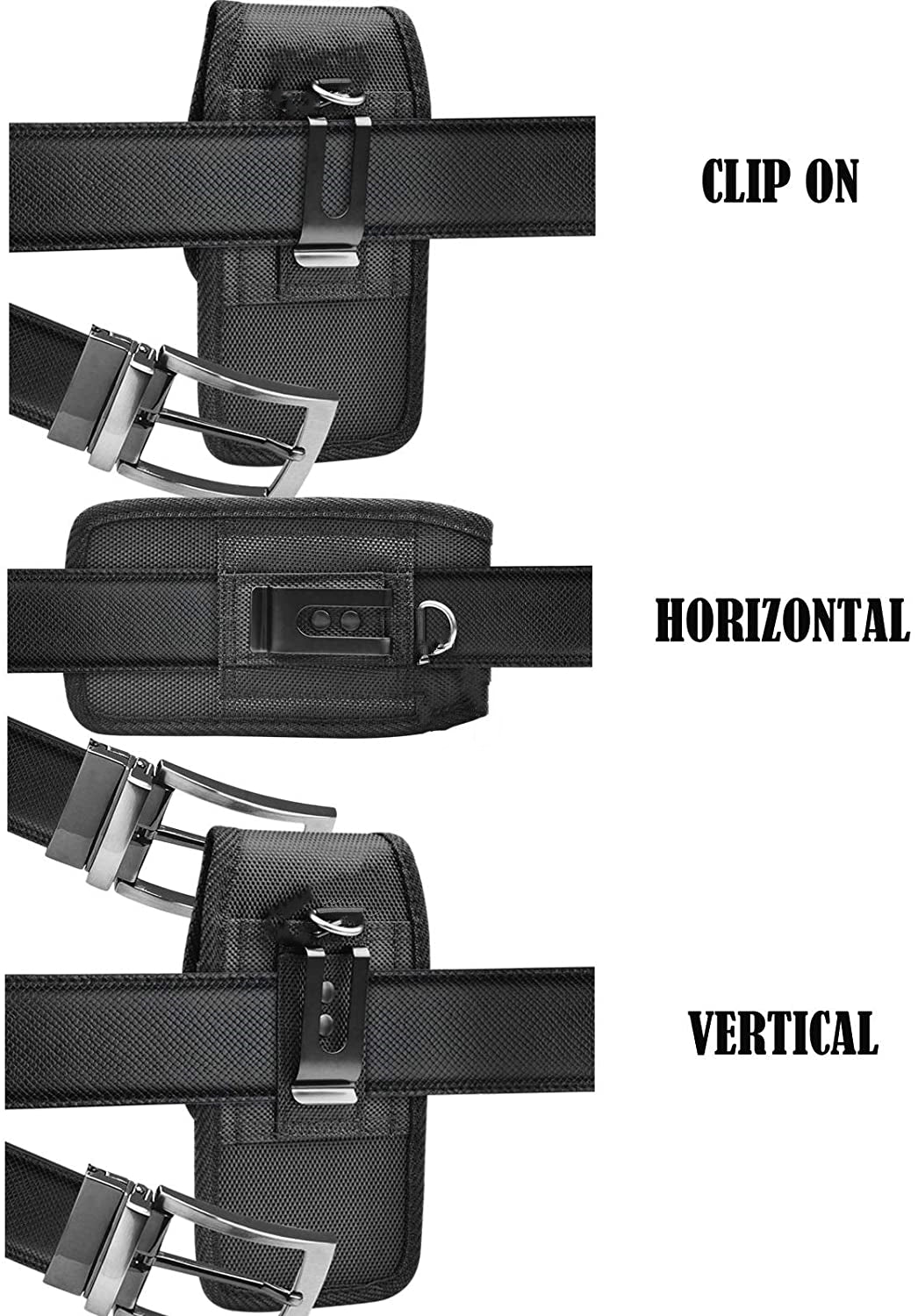 Nylon Phone Holster Belt Pouch Case with Metal Clip