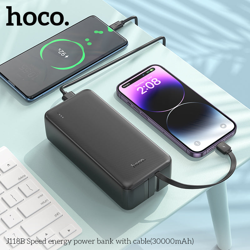 (30000mAh) PD 20W Battery Pack Charger Portable Power Bank with USB-C & Lightning Cable