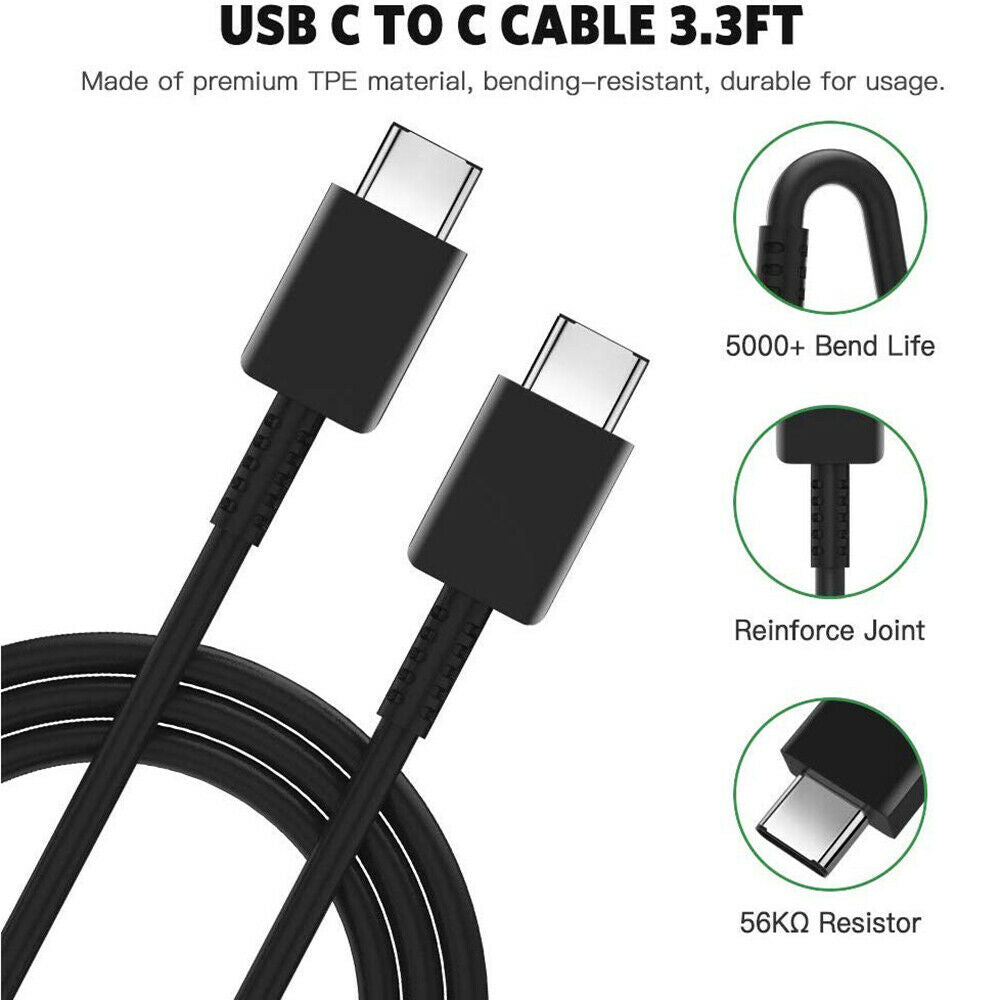 USB-C to USB-C Fast Charging Data Cable (1m)