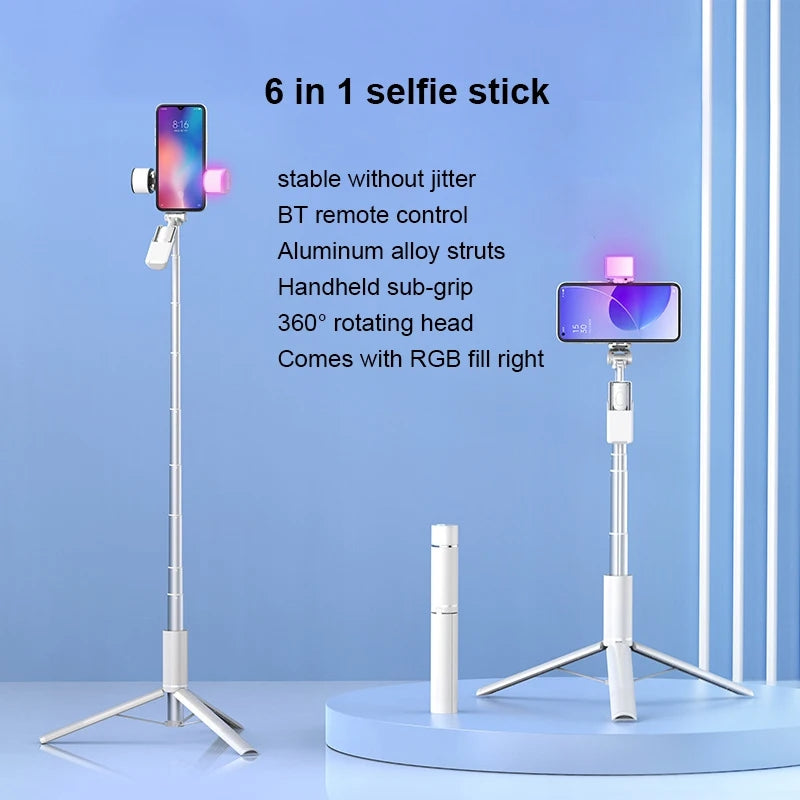 Wireless Bluetooth Extendable Tripod Selfie Stick Phone Holder Stand & Remote Control