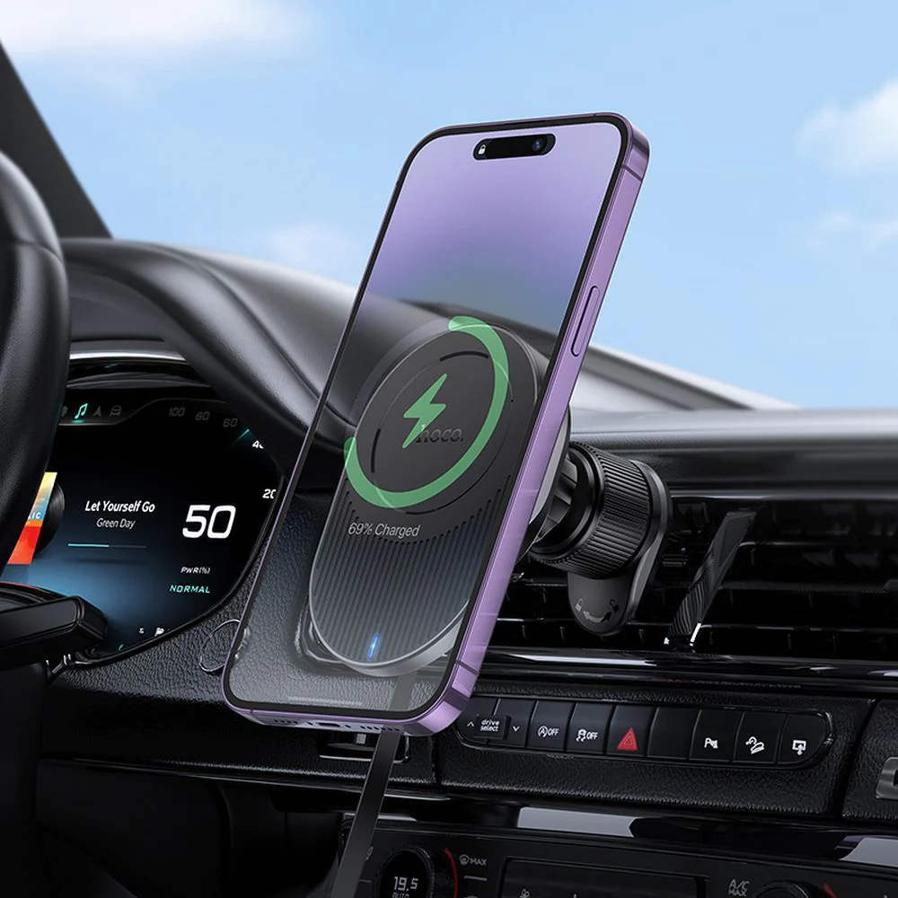 Magnetic Magsafe Wireless Charger Air Vent Outlet Mount Car Cell Phone Holder