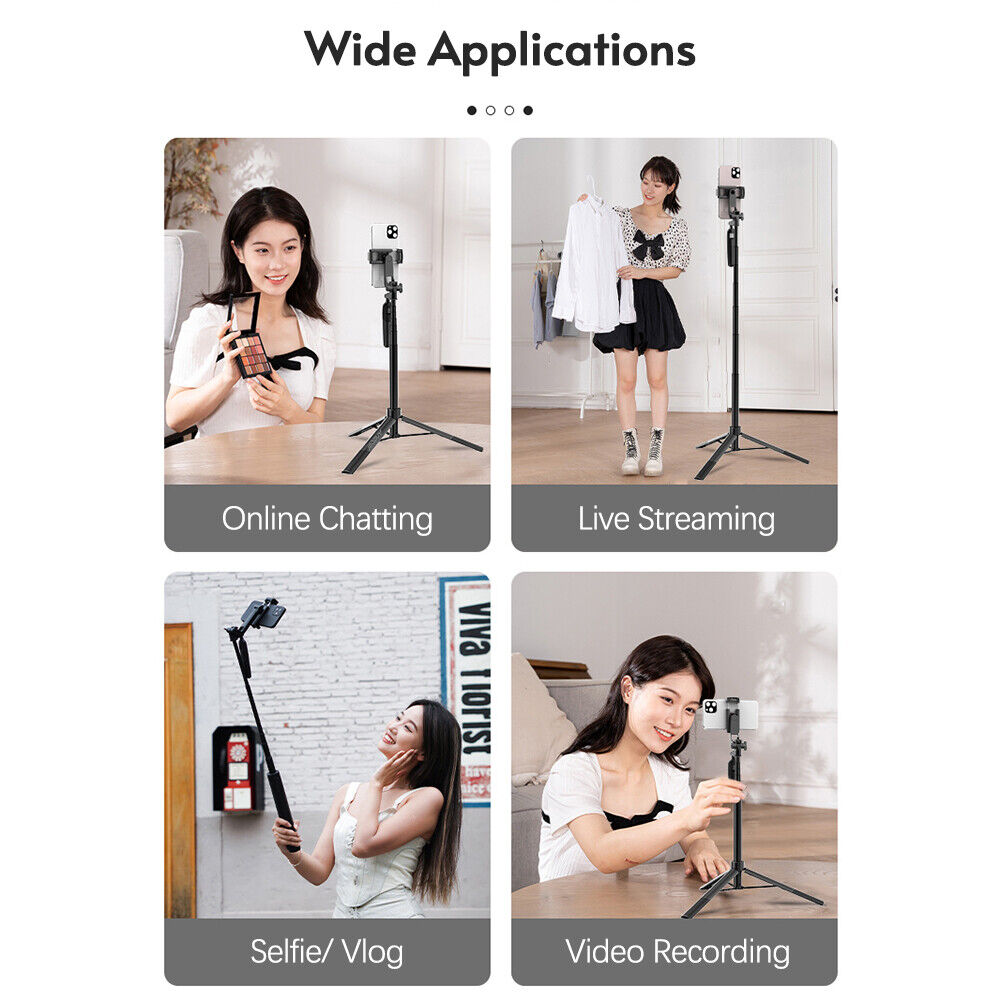 Wireless Bluetooth Extendable Tripod Selfie Stick Phone Holder Stand & Remote Control