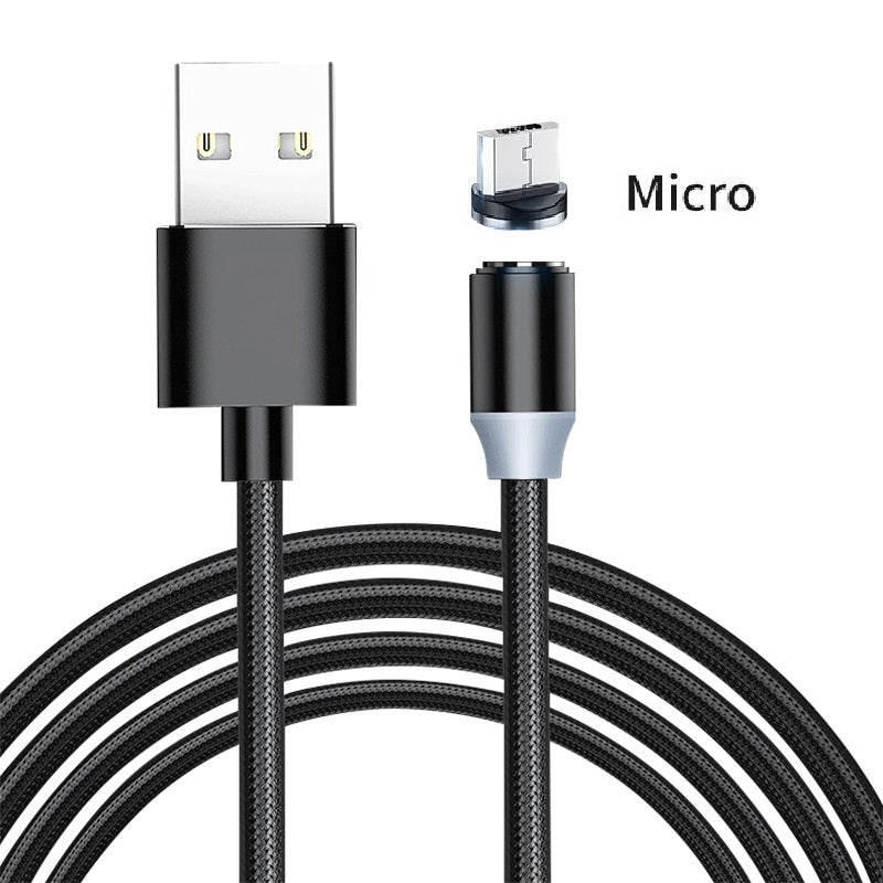 Magnetic USB-A to Micro USB Charging Data Cable (1m)