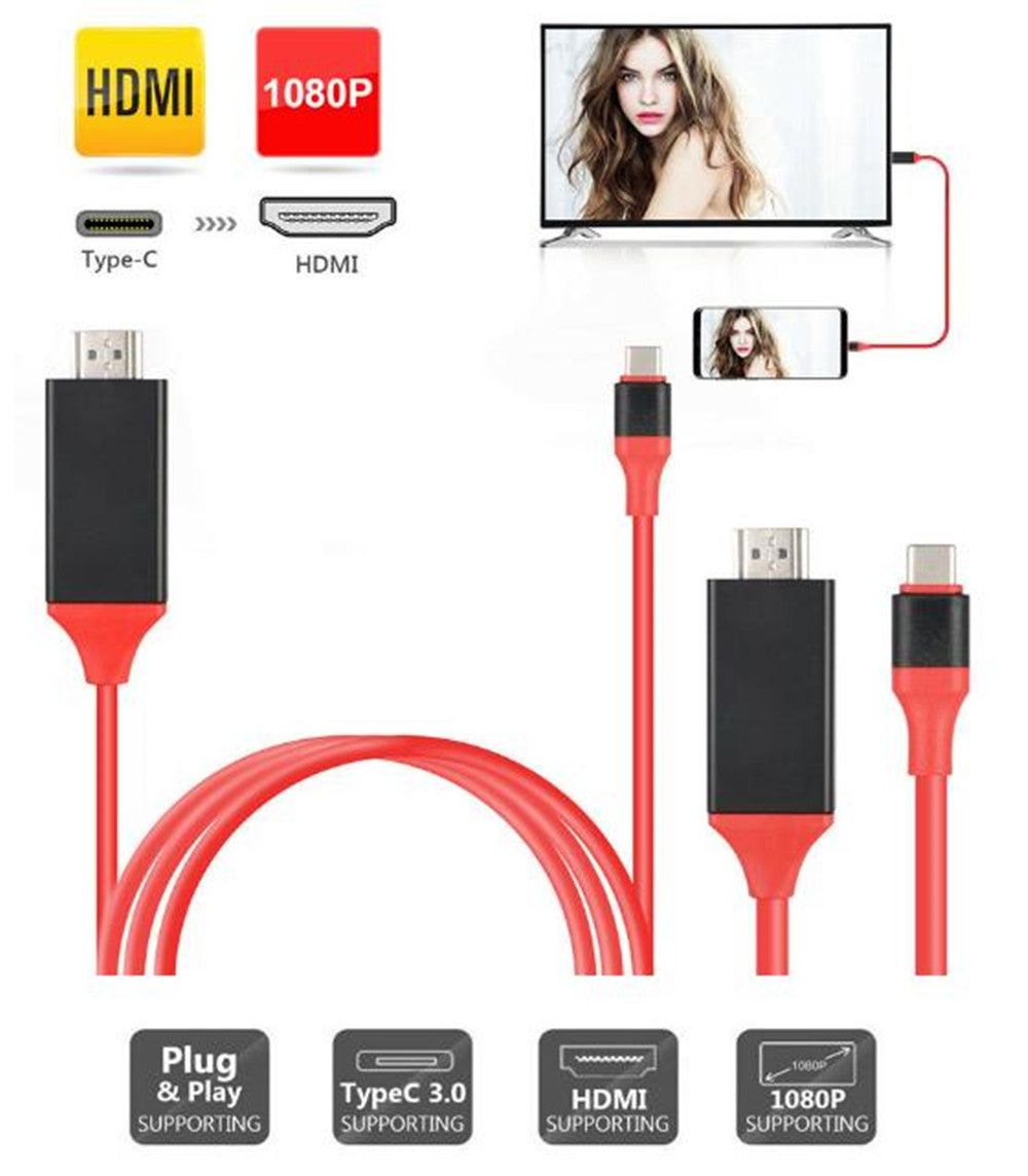 Câble de chargement adaptateur USB-C mâle vers HDMI mâle (2 m)