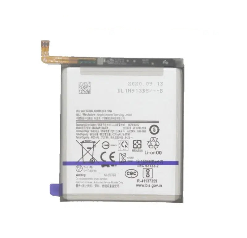 Batterie de remplacement pour Samsung Galaxy A51 5G (A516), EB-BA516ABY EB-BA516ABU