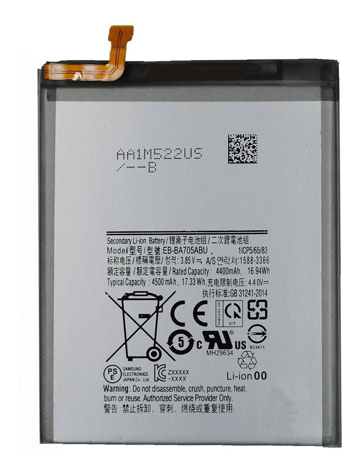 Batterie de remplacement pour Samsung Galaxy A70 2019 (A705), EB-BA705ABN EB-BA705ABU EB-BA705ABE