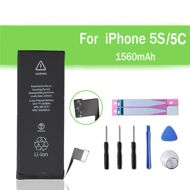 Replacement Battery for iPhone 5S / 5C, 1560mAh