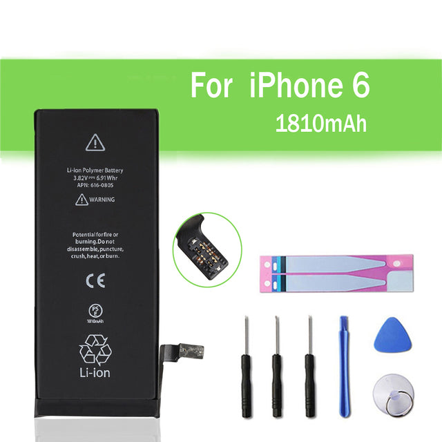 Batterie de remplacement pour iPhone 6, 1810mAh