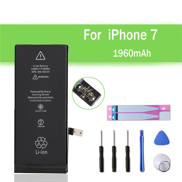 Batterie de remplacement pour iPhone 7, 1960mAh