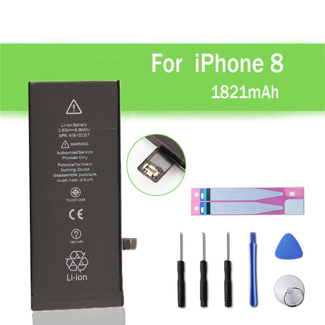 Batterie de remplacement pour iPhone 8, 1821mAh