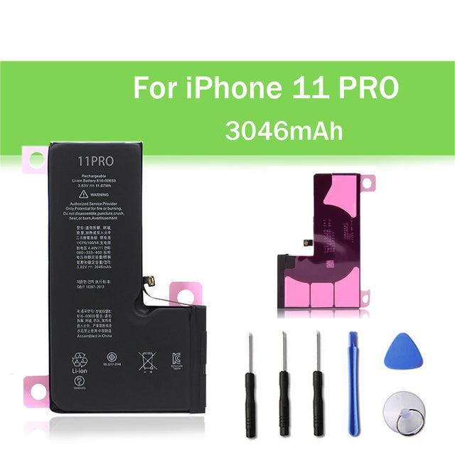 Batterie de remplacement pour iPhone 11 Pro, 3046 mAh