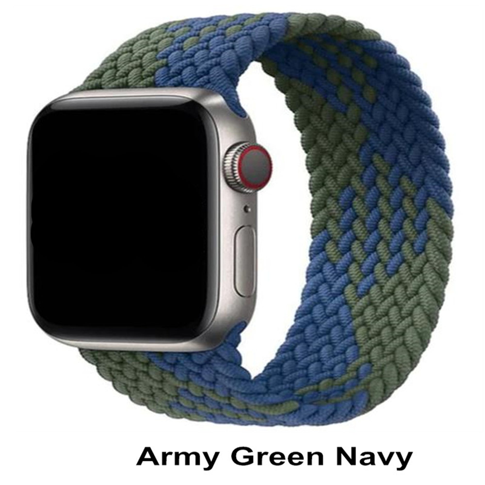 Bracelet de remplacement tressé à boucle solo pour Apple Watch iWatch