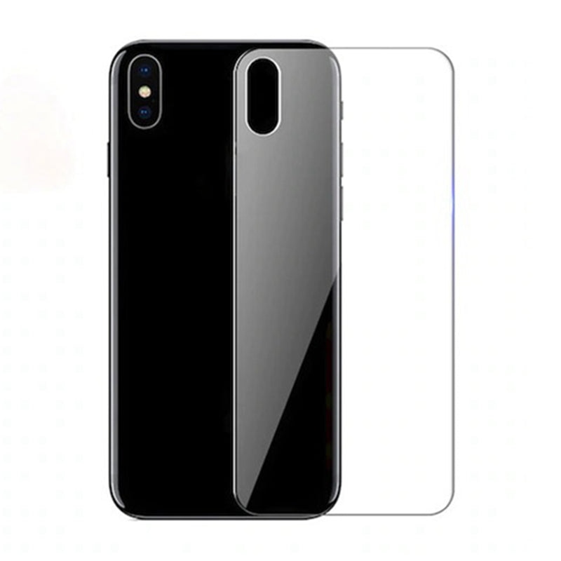 (Paquet de 2) Coque arrière de protection en verre trempé pour iPhone XS Max