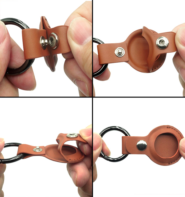 (2 paquets) Étui en silicone avec porte-clés pour AirTag