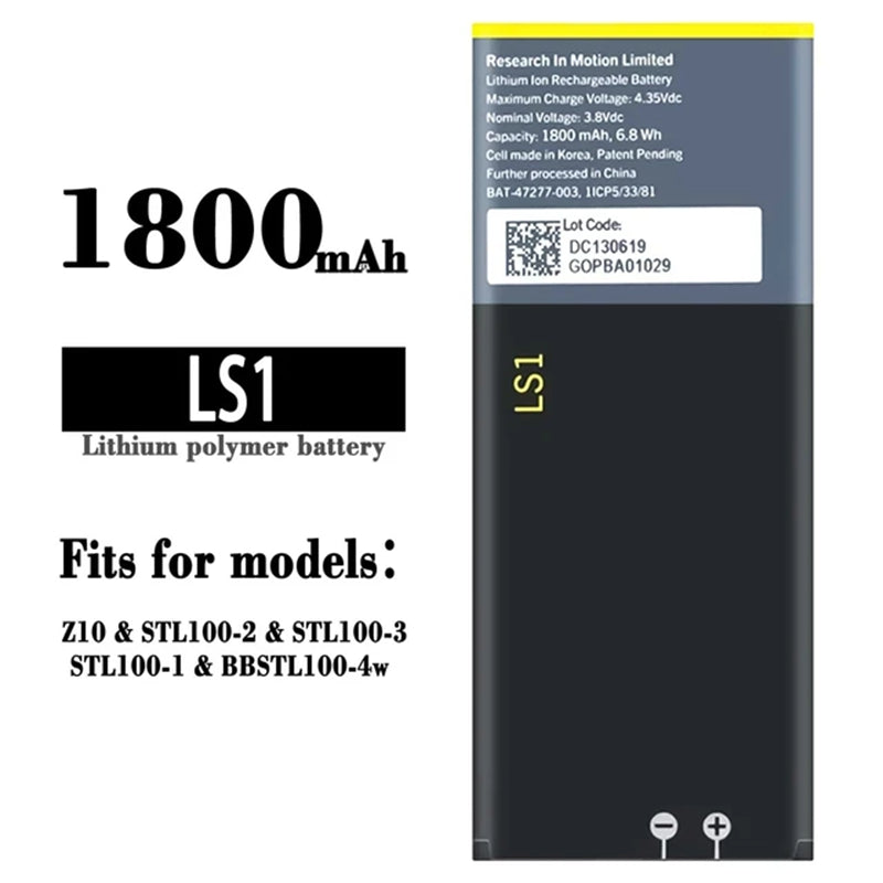 Replacement Battery for Blackberry Z10, LS1 L-S1 LS-1