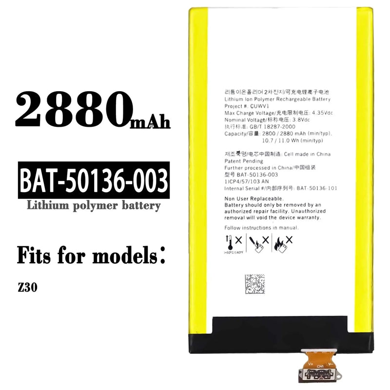 Replacement Battery for Blackberry Z20 Leap / Z30, BAT-50136-001