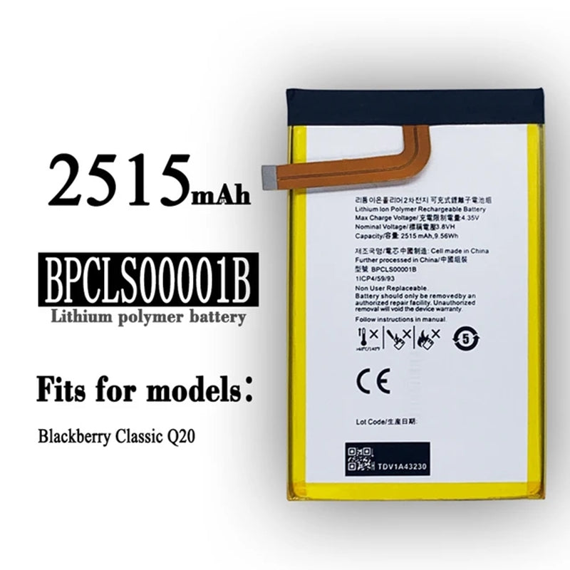 Replacement Battery for Blackberry Q20 Classic, BPCLS00001B