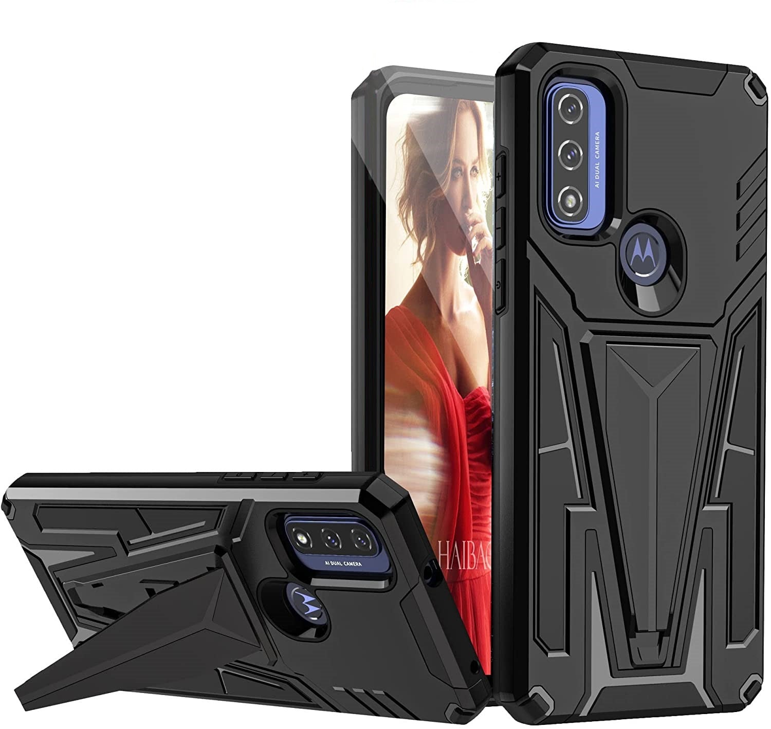 Rugged Kickstand Case for Motorola Moto G Pure (2021) / G Power (2022) / G Play (2023)